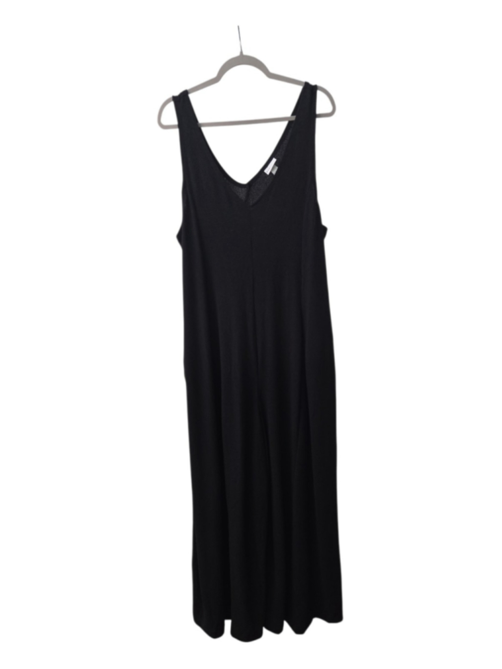 AVA & VIV Black V-Neck Sleeveless Wide Leg Jumpsuit 2X